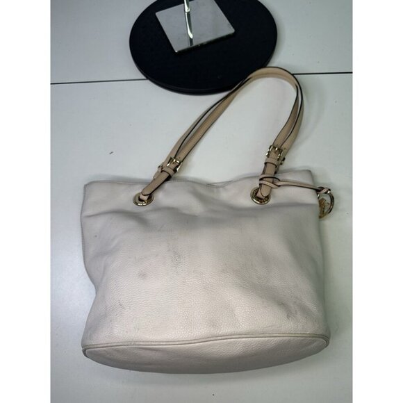 Michael Kors White Pebbled Leather Tote Hand Bag - Picture 2 of 12